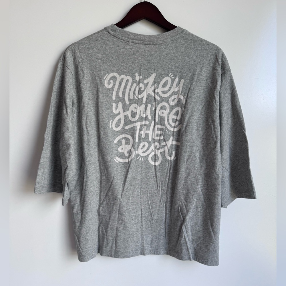 UNIQLO X Disney Love & Mickey Mouse Collection Graphic T-Shirt Gray XL‎ Women's